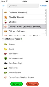 Food Compare screenshot 2