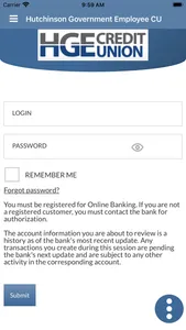 HGE Credit Union – HGE2GO screenshot 0