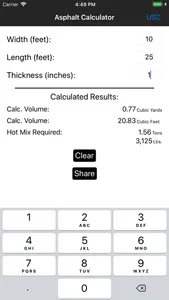 Asphalt Calculator One screenshot 0