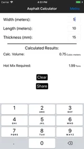 Asphalt Calculator One screenshot 1