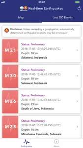 BMKG Real-time Earthquakes screenshot 2