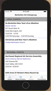 Berkshire AA When & Where screenshot 1