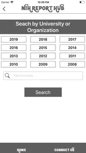 NIH RePORT HUB screenshot 4