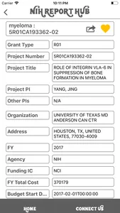 NIH RePORT HUB screenshot 7