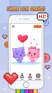 Love Pixel - Color by Number screenshot 3