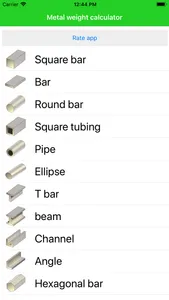 Weight calculator for metals screenshot 0