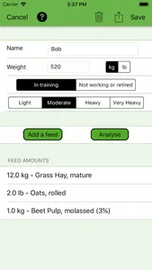 Equine Nutrition Calculator screenshot 0