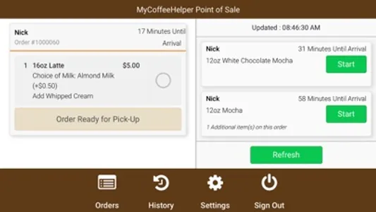 MyCoffeeHelper Point of Sale screenshot 0