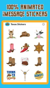 Funny Texas Animated Stickers screenshot 1