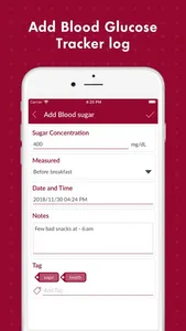 Blood Sugar Tracker screenshot 1