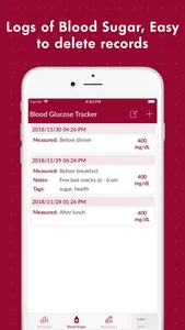 Blood Sugar Tracker screenshot 2