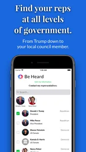 Be Heard: Contact Your Reps screenshot 1