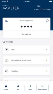 Banco Master: Internet Banking screenshot 1