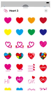 Hearts 3 Stickers screenshot 0