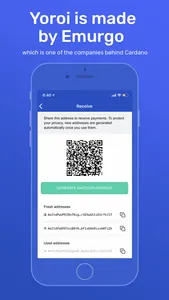 EMURGO’s Yoroi Cardano Wallet screenshot 3