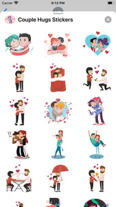 Couple Hugs Stickers screenshot 1