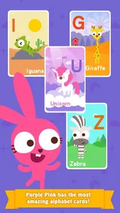 Purple Pink A to Z Animals screenshot 0