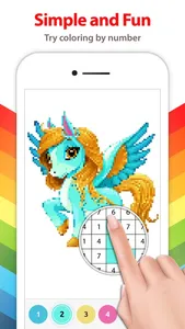 Unicorn Color by Number + screenshot 1