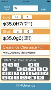 Fit Tolerance Calculator screenshot 1