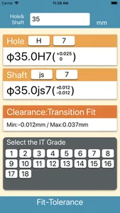 Fit Tolerance Calculator screenshot 3