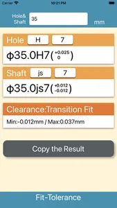 Fit Tolerance Calculator screenshot 4