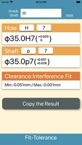 Fit Tolerance Calculator screenshot 5