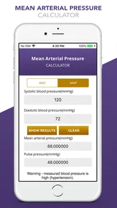 MAP & ANC Calculator screenshot 0