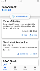 Daily SOAP - Bible reading app screenshot 0