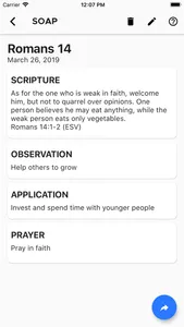 Daily SOAP - Bible reading app screenshot 3