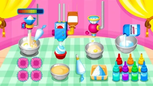 Cooking colorful cupcakes game screenshot 0