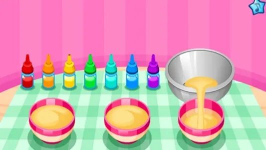 Cooking colorful cupcakes game screenshot 2