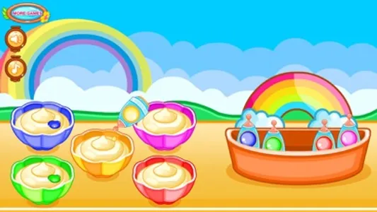 Cooking colorful cupcakes game screenshot 5