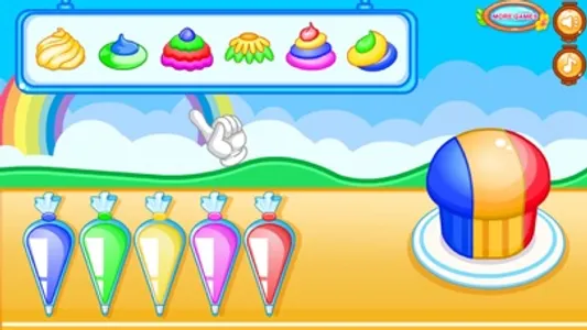 Cooking colorful cupcakes game screenshot 6