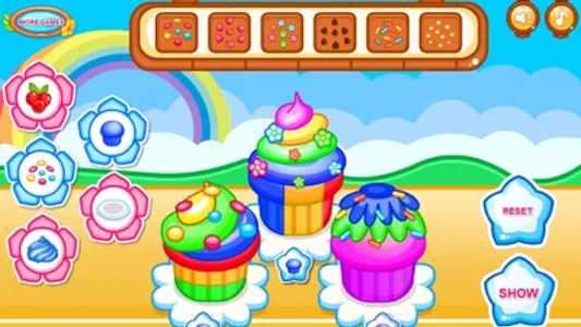 Cooking colorful cupcakes game screenshot 7