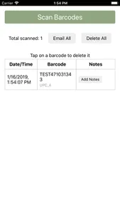 WS Barcode Scanner screenshot 1