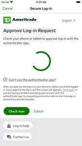 TD Ameritrade Authenticator screenshot 2