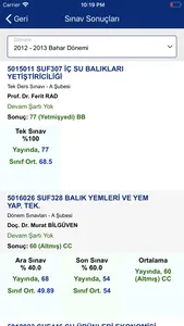 Mersin Üniversitesi Not screenshot 1