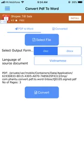 Convert PDF to Word 2020 screenshot 1