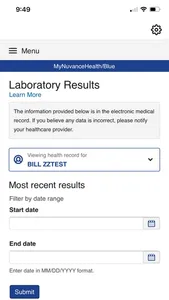 MyNuvanceHealth/Blue screenshot 1