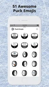 Ice Hockey Puck Emojis screenshot 1