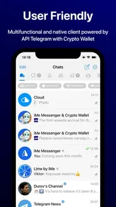 iMe Messenger & Crypto Wallet screenshot 1