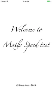 Maths Speed Test screenshot 0