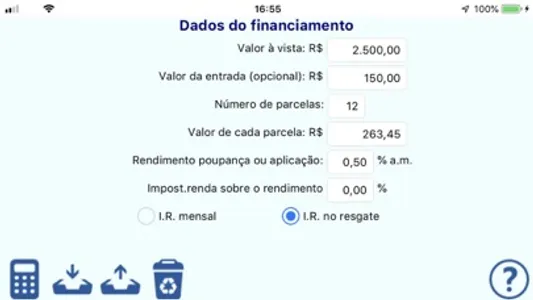 Poupar ou financiar? screenshot 0