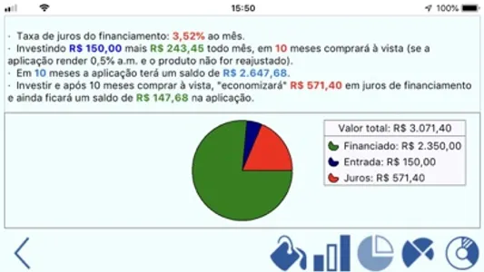 Poupar ou financiar? screenshot 1