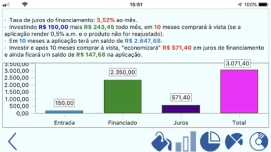 Poupar ou financiar? screenshot 2