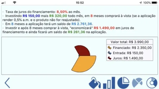 Poupar ou financiar? screenshot 4