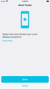 Lyme Symptom Tracker screenshot 1