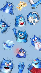 Blue Cat Emojis screenshot 0