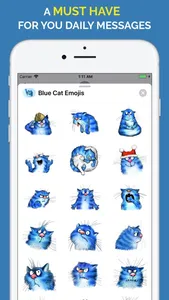 Blue Cat Emojis screenshot 1