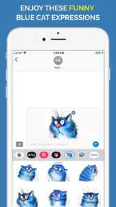 Blue Cat Emojis screenshot 2